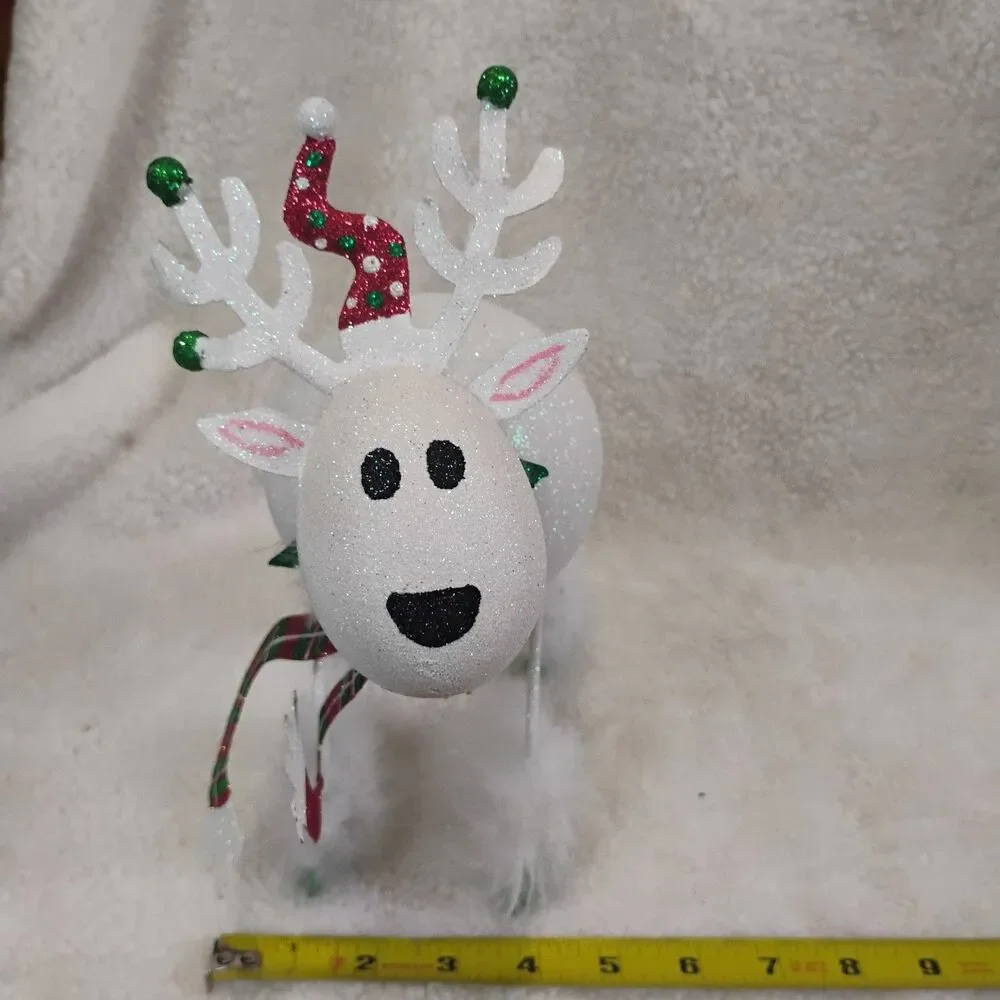 Pier 1 Glittered Metal Reindeer 11